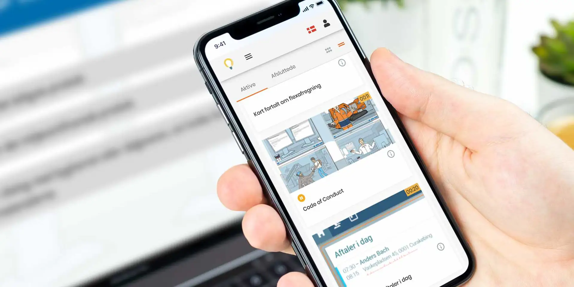 Activate LMS on a phone with two courses on the learner's page